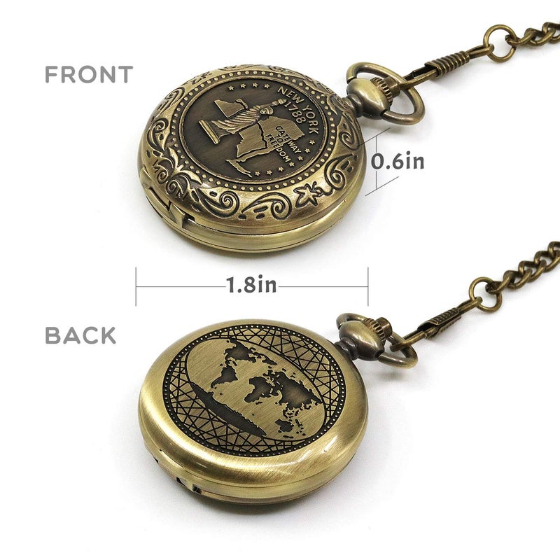 VTEAS Classic Collection Antiqued Finish Compass with Chain | Premium Pocket Compass | Survival Gear Compass for Kids Hiking, Camping, Motoring, Backpacking, Outdoor Activities (Copper) - Image 5